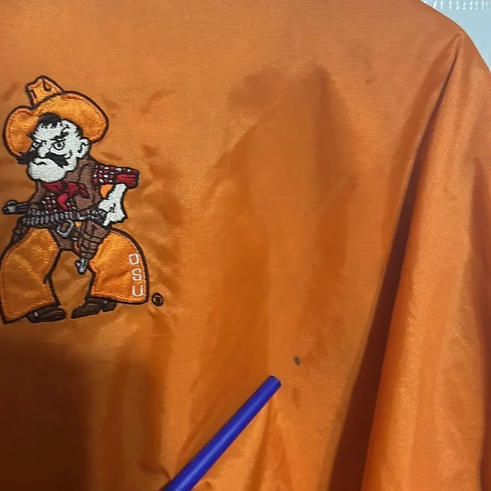 🔥🏈 True Vintage OKLAHOMA STATE COWBOYS Pro Player Lined Performance Jacket EUC